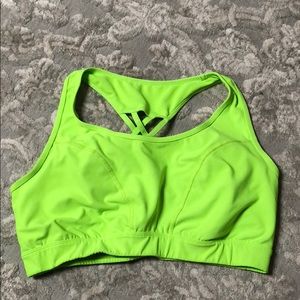 Bright Neon yellow lime sports Bra
